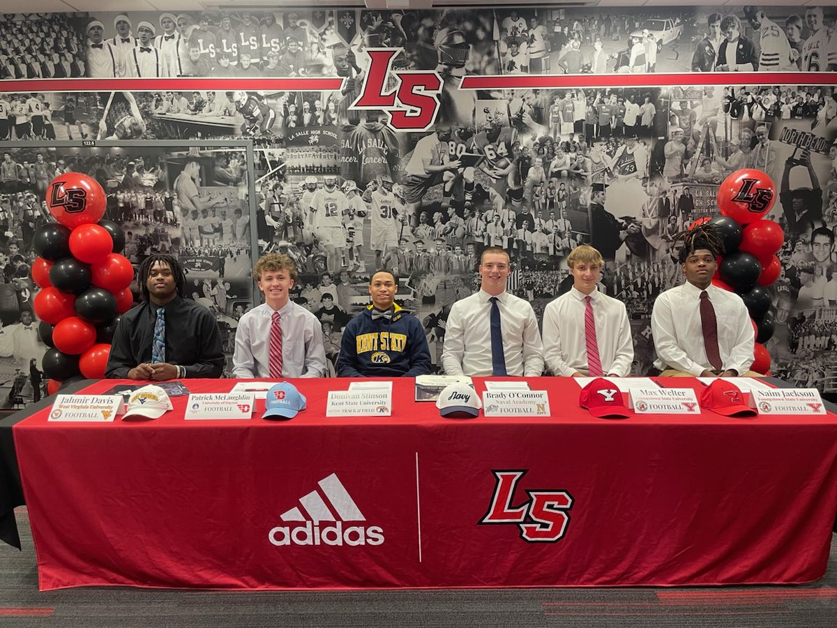 La Salle Athletics (@ls_lancerath) on Twitter photo Congratulations to our Lancers on signing for their respective colleges today! We are proud of all of you and look forward to your success at the next level!!
<a href="/pat_mclaughlin9/">patrick mclaughlin</a> <a href="/07_DXNI/">Donivan Stinson</a> <a href="/BradyOConnor20/">Brady O’Connor</a> <a href="/Maxwelter25/">Max Welter</a> <a href="/jahmirdavis51/">jahmir davis</a> <a href="/NaimJackson02/">Naim Jackson</a>
#LRD Congratulations to our Lancers on signing for their respective colleges today! We are proud of all of you and look forward to your success at the next level!!
<a href="/pat_mclaughlin9/">patrick mclaughlin</a> <a href="/07_DXNI/">Donivan Stinson</a> <a href="/BradyOConnor20/">Brady O’Connor</a> <a href="/Maxwelter25/">Max Welter</a> <a href="/jahmirdavis51/">jahmir davis</a> <a href="/NaimJackson02/">Naim Jackson</a>
#LRD
