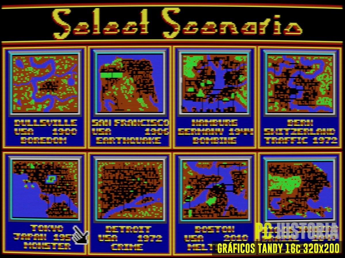 PC__Historia's tweet image. 🏙️En #SimCity (#MaxisSoftware, 1989) siendo alcaldes,  debíamos diseñar una ciudad ideal con viviendas, transporte, escuelas y más. Manejar impuestos, elegir energías (¿limpias o baratas?), y enfrentar desastres. ¡Construir una metrópoli, gestionando retos y escenarios únicos!