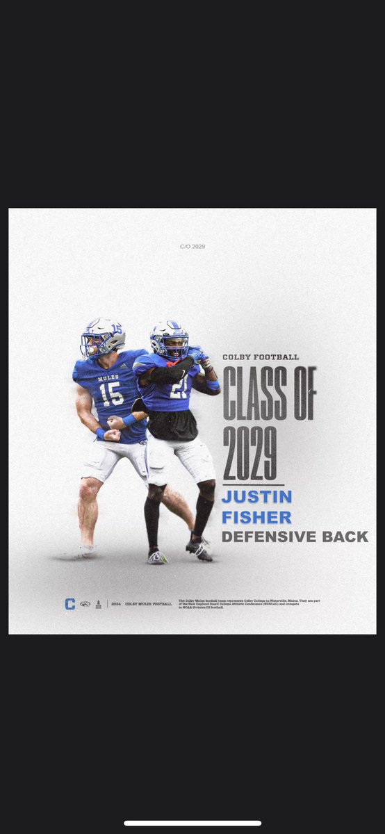 justin fisher (@justin_fisher21) on Twitter photo After a great conversation with <a href="/CoachBerryFB/">Owen Berry</a> I’m blessed to announce an offer from <a href="/Colby_Football/">Colby Football</a> !! After a great conversation with <a href="/CoachBerryFB/">Owen Berry</a> I’m blessed to announce an offer from <a href="/Colby_Football/">Colby Football</a> !!