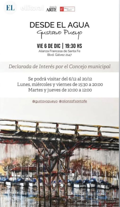 A los amigos de la ciudad de #SantaFe : están invitados a la muestra de mi sobrino. Quienes gusten del arte, no pueden dejar de dar una vuelta por la Alianza Francesa