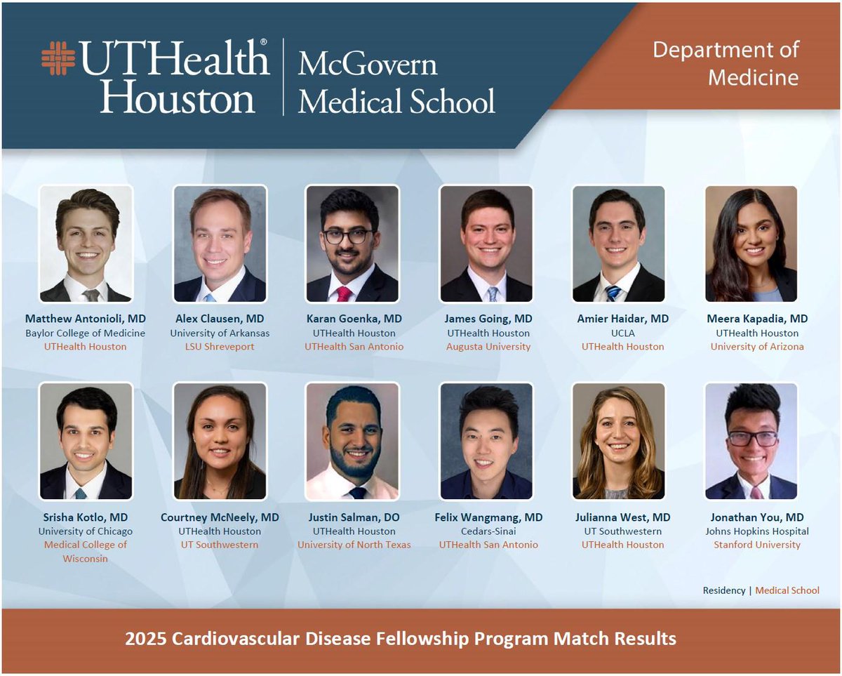 We are THRILLED to introduce our Cardiology Fellowship Class of 2028! 🎉 

Congratulations on the Match—we can't wait to work with you come July!