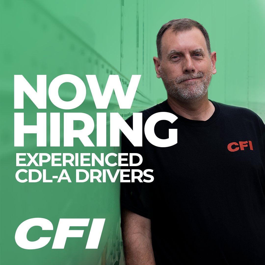 We employ the best professional drivers in the industry and there’s always room for one more. If you’ve got a passion for the road, a dedication to safety, and first-rate skills on 18 wheels, you should consider joining CFI.

Learn more: hubs.ly/Q02Z2C_t0