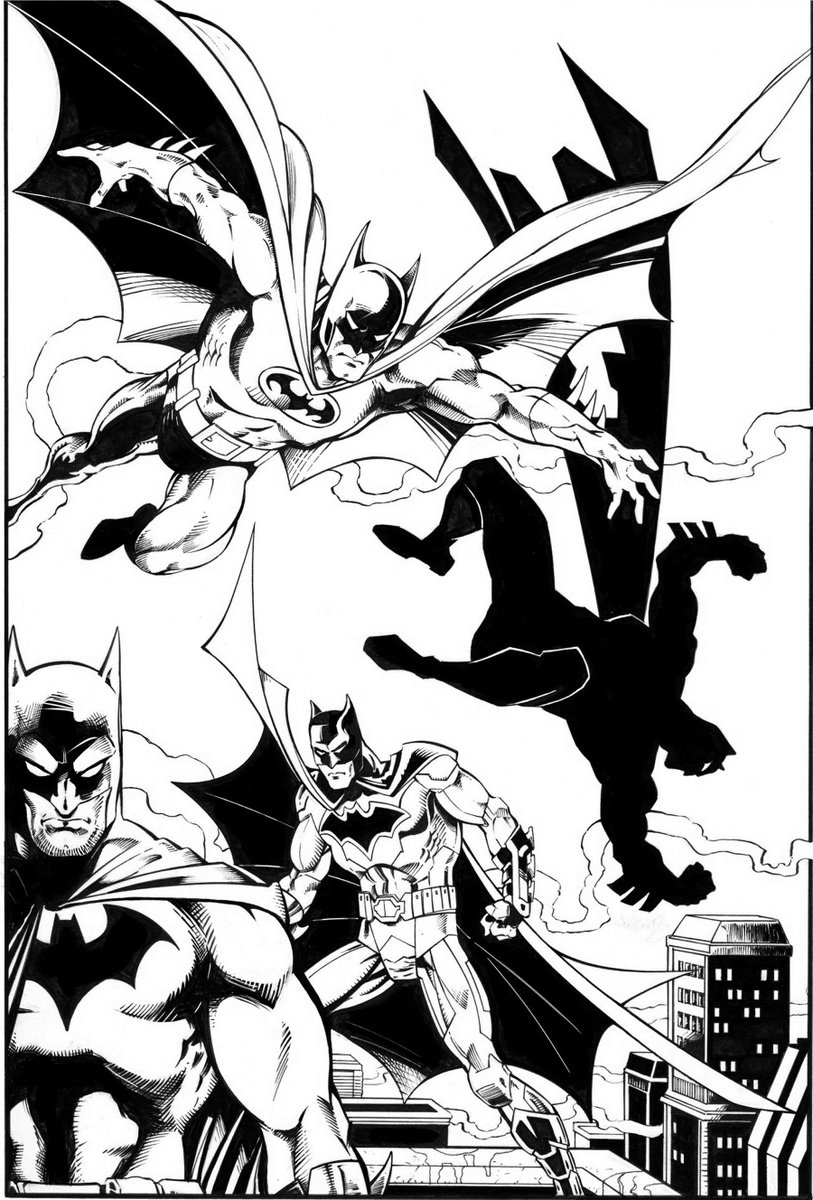 inkerdude's tweet image. A very nice @thedanjurgens Batman page I used for practice inking. @Alex_Antone @Paul_Kaminski @nick_lowe_