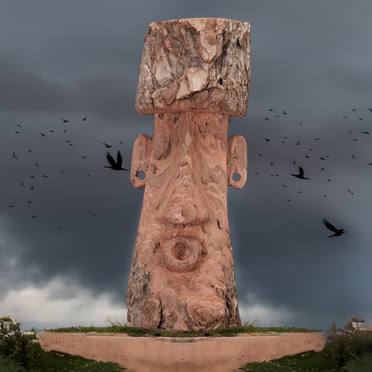 🌪️ Headache Hawk #95, the storm watcher, stands tall against the raging skies. 🌩️🦅 As crows swirl around him, he endures the weight of the tempest with unwavering strength. 💪⚡ Own this dramatic #phygital masterpiece for just 0.05 ETH: opensea.io/assets/ethereu… 🌧️✨ #MoaiNFT