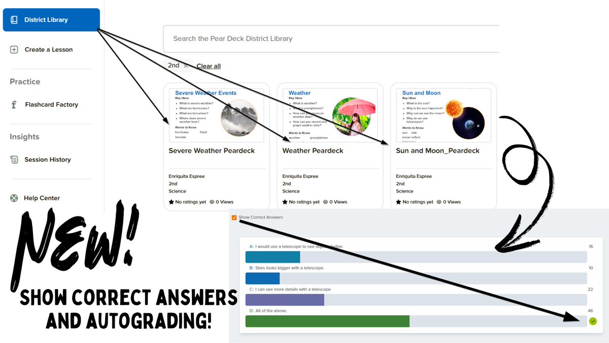 ๐น๐ฃ๐๐ฅ๐ฅ๐๐๐ช โ๐ ๐ฃ๐ (@brit_horn_it) on Twitter photo Check out other READY-MADE upcoming 2nd grade science lessons in the <a href="/PearDeck/">Pear Deck Learning</a> District Library ๐ Thanks <a href="/e_espree/">E Espree</a> <a href="/LanceElementary/">Lance Thompson Elementary (NISD)</a>๐
โจNEW: Show Correct Answers & AUTOGRADED Questions!
#NISDIT <a href="/NISD_IT/">NISDIT</a> Check out other READY-MADE upcoming 2nd grade science lessons in the <a href="/PearDeck/">Pear Deck Learning</a> District Library ๐ Thanks <a href="/e_espree/">E Espree</a> <a href="/LanceElementary/">Lance Thompson Elementary (NISD)</a>๐
โจNEW: Show Correct Answers & AUTOGRADED Questions!
#NISDIT <a href="/NISD_IT/">NISDIT</a>