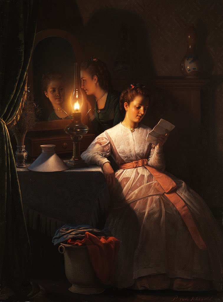 Petrus van Schendel'in 1870 yılında yaptığı "Aşk Mektubu" adlı eseri.
