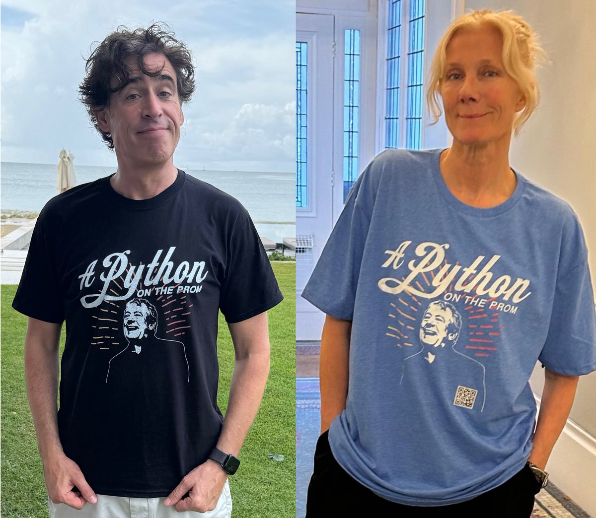 PythonJones's tweet image. You may be watching Portrait Artist of the Year 2024 but did you know something else Joely Richardson and Stephen Mangan have in common? Get your campaign t-shirt a-python-on-the-prom.teemill.com or make a donation gofundme.com/terryjonesstat… and help us build a statue of Terry in Colwyn Bay
