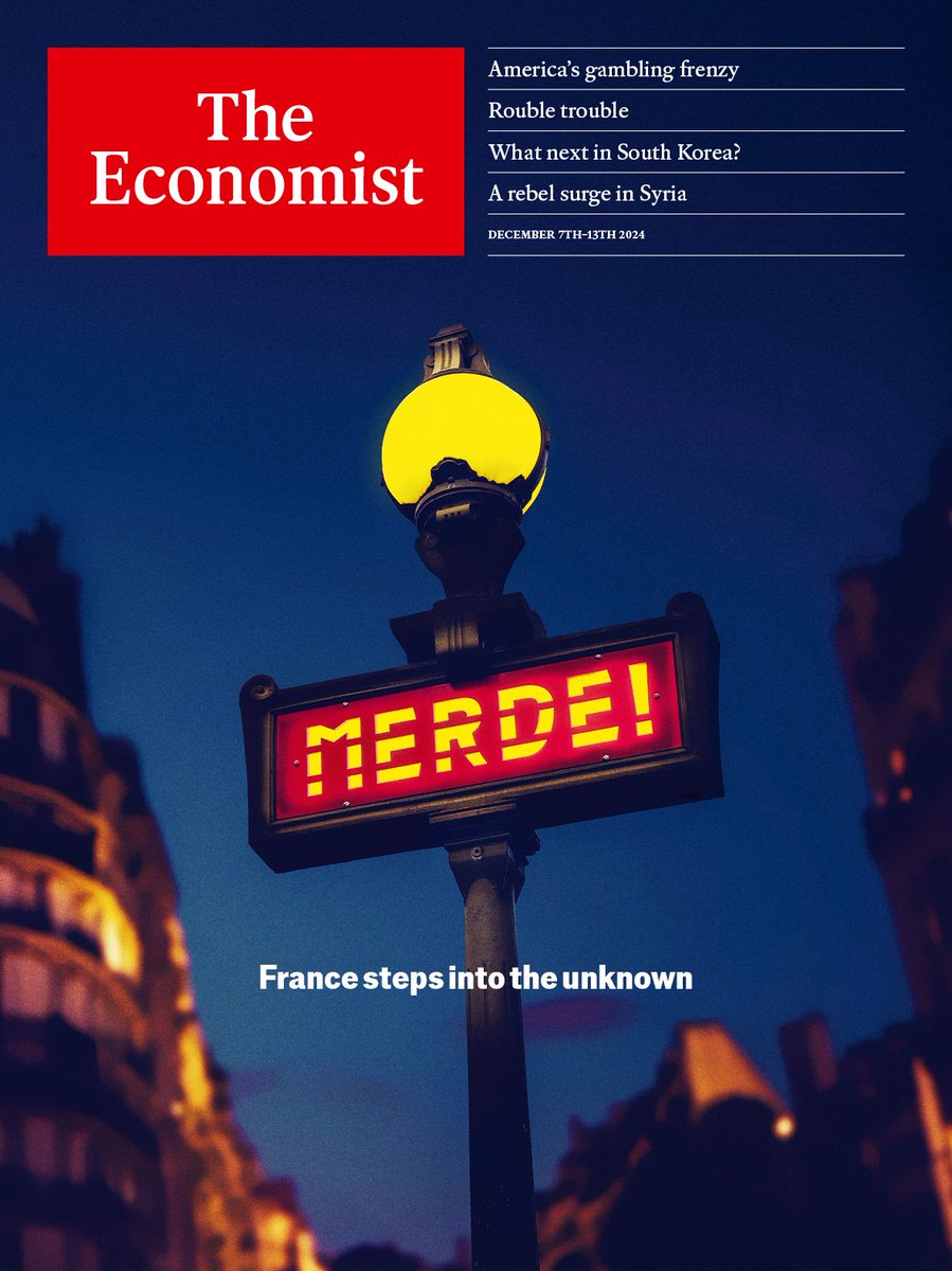 No budget, no government. It is hard to see how France’s deep political crisis can be resolved econ.st/3B0uvla