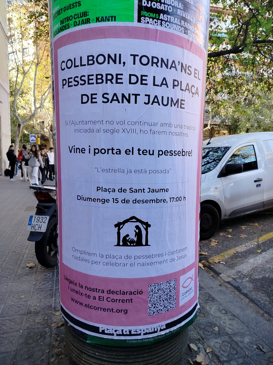 PoliBalcon's tweet image. Vist a #eixample 
Diumenge 15 desembre a les 17h , pessebres per a @jaumecollboni