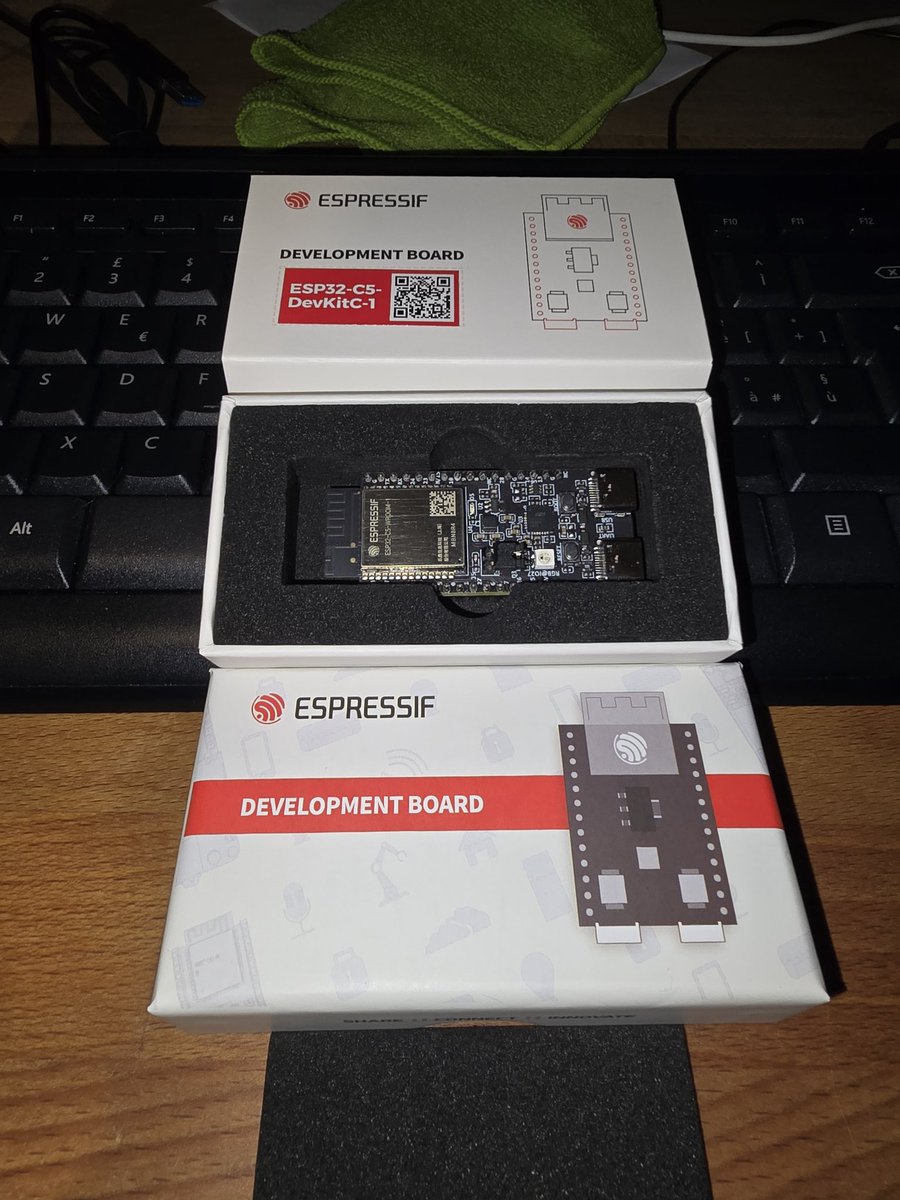 gmgunderground's tweet image. @EspressifSystem, the #ESP32C5 dev kit arrived today. In the next few days, I'll find the time to read the documentation and try to do something. Thank you