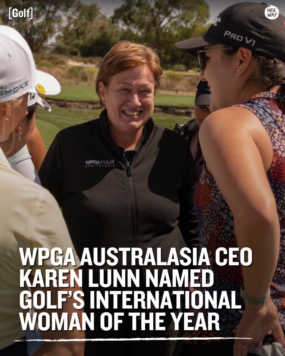 HER WAY (@herwaysports) on Twitter photo GOLF:
Congratulations to friend of HER WAY <a href="/KazLunn/">Karen Lunn</a> who over the weekend was named International Woman of the Year at the Women In Golf Awards in the UK.
Karen is the CEO of WPGA Australasia. GOLF:
Congratulations to friend of HER WAY <a href="/KazLunn/">Karen Lunn</a> who over the weekend was named International Woman of the Year at the Women In Golf Awards in the UK.
Karen is the CEO of WPGA Australasia.