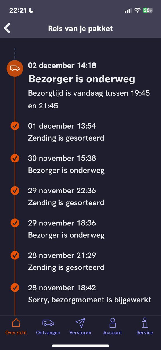 Ingske's tweet photo. @PostNL ik snap de drukte met deze dagen maar dit is toch echt waanzin. Ook vandaag 2 december weer geen bezorging inmiddels. 😕 https://t.co/DyxjoohJ2g