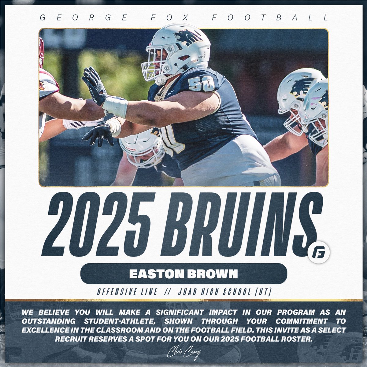 Blessed to receive my 6th offer from <a href="/georgefox/">George Fox University</a> <a href="/Juab_Football/">Juab Football</a>