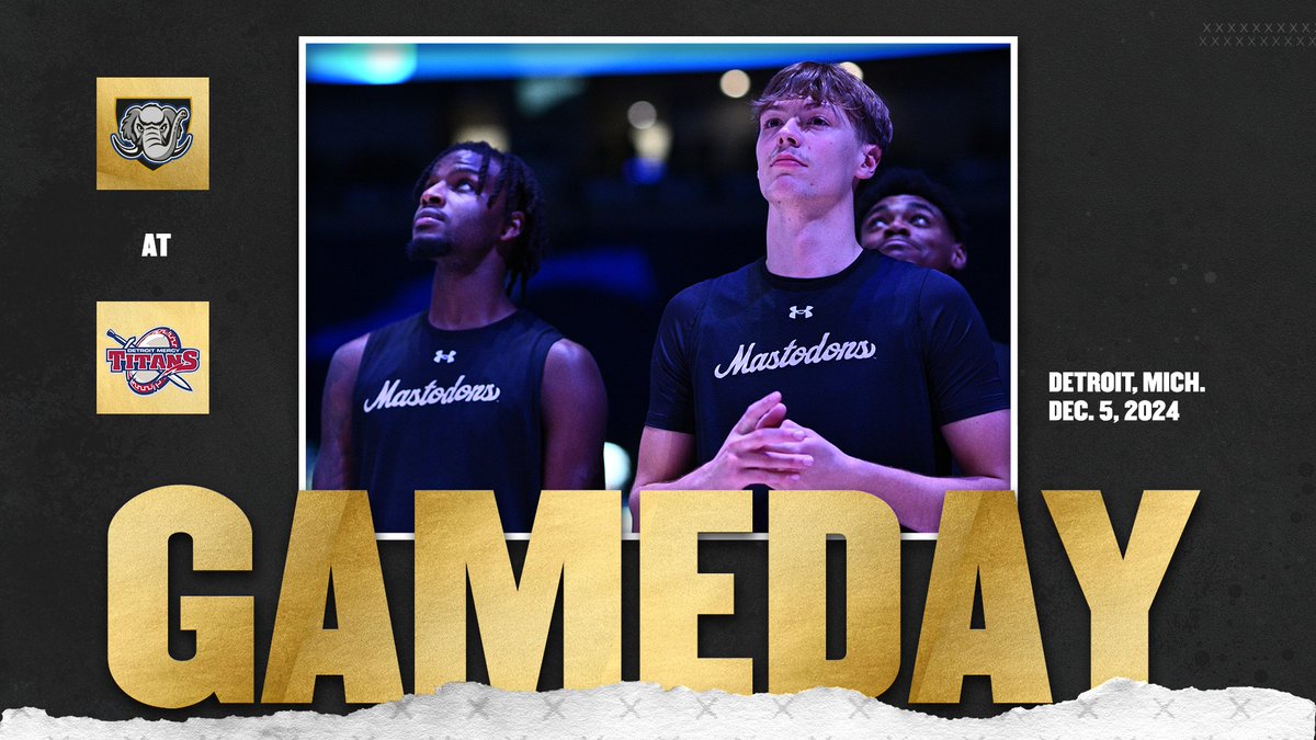 🏀Mastodons at Detroit Mercy
⏰ 1 PM ET
📍Detroit, Mich.
📊 detroittitans.com/sidearmstats/m…
📺 ESPN+ espn.com/watch/player/_…
📻1380thefan.com

#FeelTheRumble #HLMBB