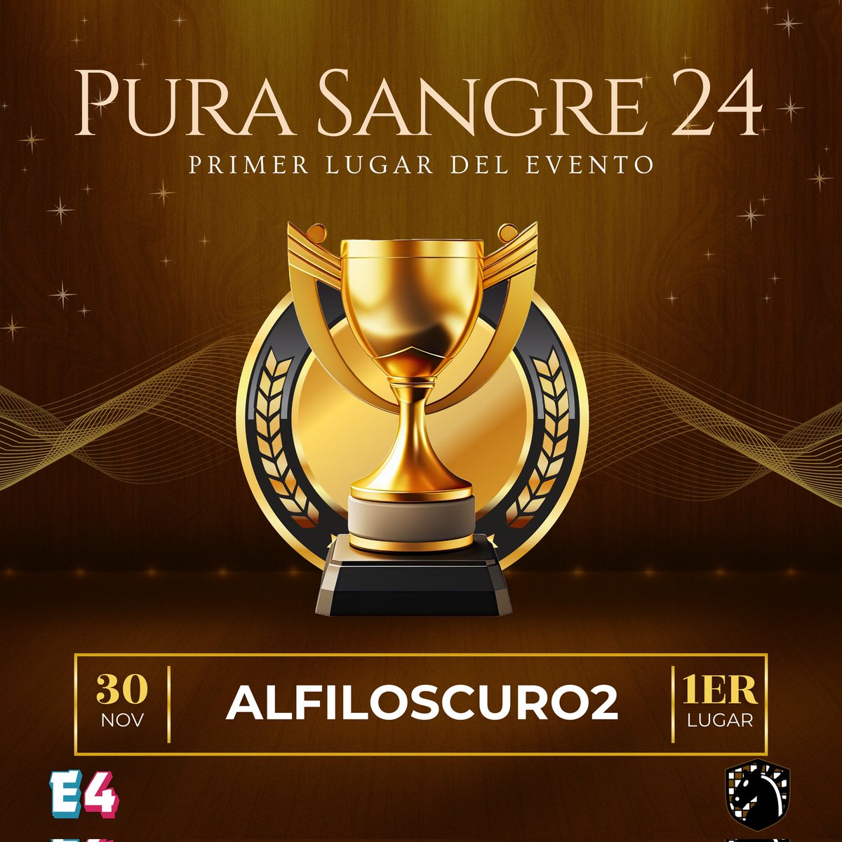 E4Estudios's tweet photo. ¡Presentamos Oficialmente a los ganadores del Pura Sangre 24! Los felicitamos por tan excelentes partidas en el torneo.

Los premios ya han sido entregados a los ganadores. https://t.co/QRBSTuX9m4