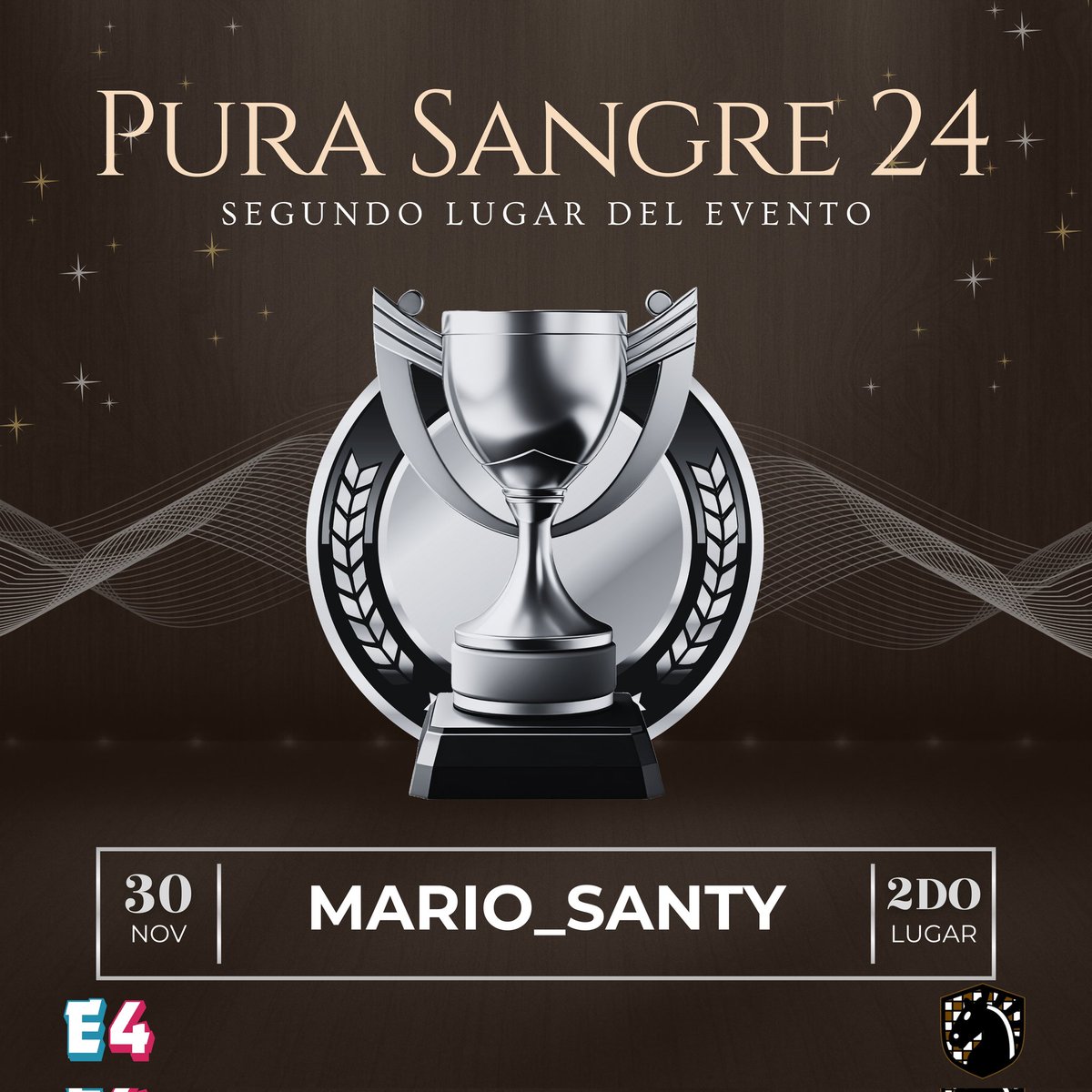 E4Estudios's tweet photo. ¡Presentamos Oficialmente a los ganadores del Pura Sangre 24! Los felicitamos por tan excelentes partidas en el torneo.

Los premios ya han sido entregados a los ganadores. https://t.co/QRBSTuX9m4