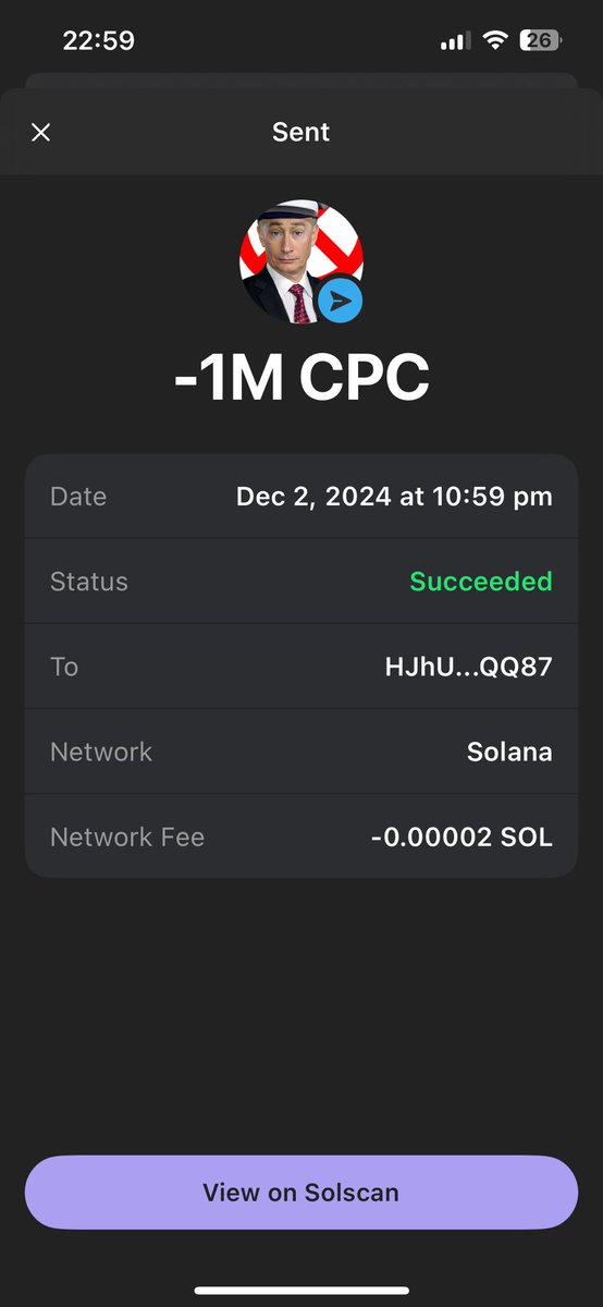 CacnelPutinCoin's tweet photo. @Kapaloapakbang Congratulations you won 1M CPC! https://t.co/09PTYrmwV6