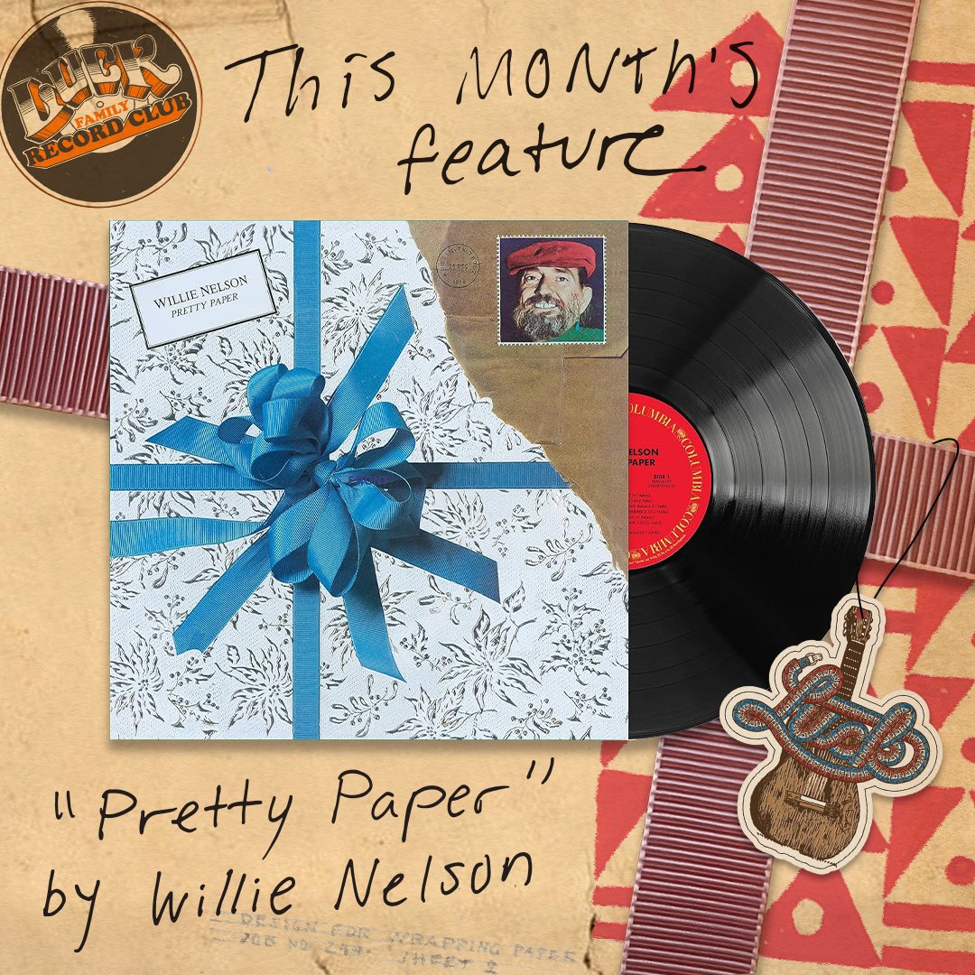 Our December Luck Family Record Club selection is Willie Nelson's Christmas album Pretty Paper. Join the club to listen along with Team Luck. Link in bio.