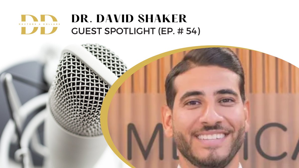 DocDollarsPod's tweet photo. Please meet Dr. David Shaker, our latest guest on the podcast!

Dr. Shaker joins Nate to share insights on running a thriving #FamilyPractice alongside his brother and father at Shaker Medical Group - in Ep. 54.

▶️  https://t.co/0fbHgOS4mJ

#PrimaryCarePhysician #MedTwitter https://t.co/V87KbziVZV