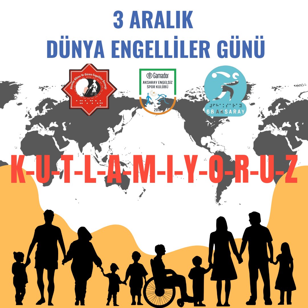 aksaraygesk's tweet photo. 3 Aralık Dünya Engelliler Günü kutlama mesajlarının verildiği gün değildir.
Farkındalık günüdür.
#3AralikDunyaEngellilerGunu https://t.co/FFFwSOLkZi