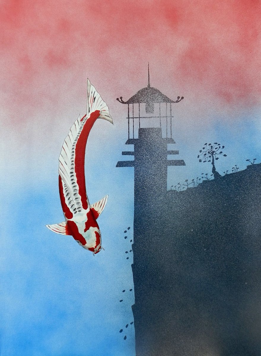 One of my original Koi Paintings .