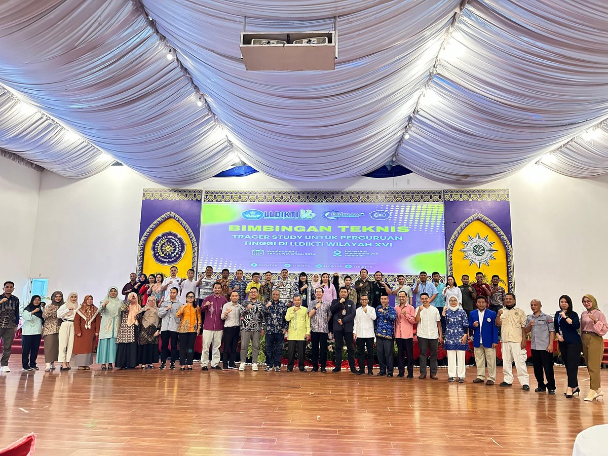 asephs82's tweet photo. Bimbingan teknis tracer study untuk Perguruan Tinggi di LLDikti Wilayah XVI

hari, tanggal: Kamis-Sabtu, 28-30 November 2024
tempat : Universitas Muhammadiyah Gorontalo https://t.co/hALcKawXlw