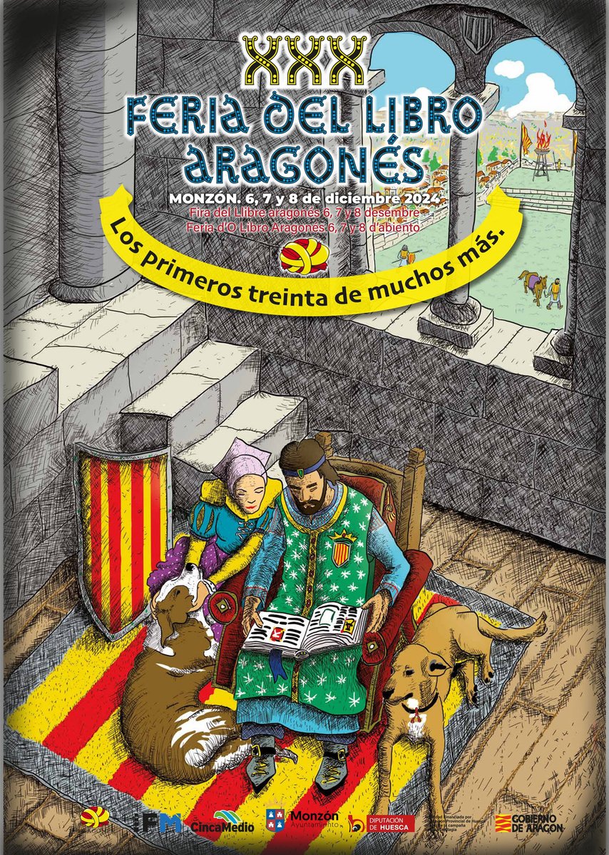 Ligallo de Fablans de l'Aragonés y Fundación Aragonum seremos en a XXX Feria d'o Libro Aragonés, en Monzón, os días 6, 7 y 8 d'aviento.
A tardi d'o sabado 7 tamién i será con nusatros José Damián Dieste, siñando o suyo libro "O tión que tornó d'a dulza Franzia". Has de venir-ie.