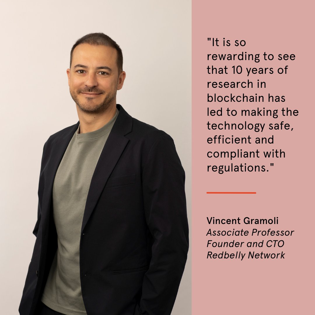 Engineering Sydney Uni (@eng_it_sydney) on Twitter photo Congratulations to Associate Professor <a href="/VincentGramoli/">Vincent Gramoli</a>, Founder and CTO of <a href="/RedbellyNetwork/">Redbelly Network</a> on their successful launch. Backed by @sydney_uni research, the platform enables asset issuers to tokenise assets into compliant on-chain structured products. #blockchain #web3 #crypto Congratulations to Associate Professor <a href="/VincentGramoli/">Vincent Gramoli</a>, Founder and CTO of <a href="/RedbellyNetwork/">Redbelly Network</a> on their successful launch. Backed by @sydney_uni research, the platform enables asset issuers to tokenise assets into compliant on-chain structured products. #blockchain #web3 #crypto