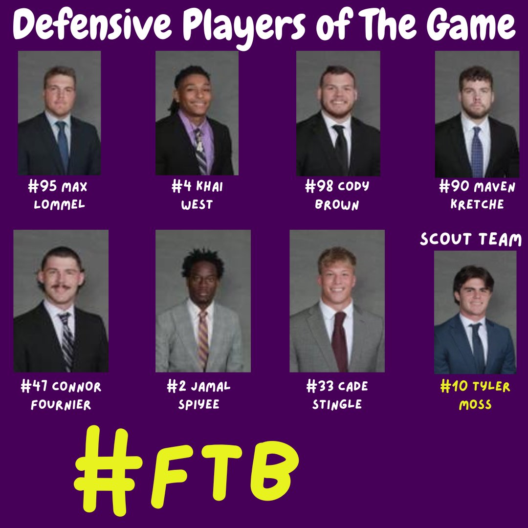 Maverick Football Scoop (@maverick_scoop) on Twitter photo Defensive Players of the Game for Playoffs, Round 2!
These guys stood out on Saturday, as they exceeded the Maverick standard and/or raised their baseline. ๐ค๐#FTB
<a href="/MaxLommel/">Max Lommel</a> <a href="/kw4st/">Khai Westยฎ</a> <a href="/ctbrown13/">Cody Brown</a> <a href="/MavenKretche/">Maven Kretche</a> <a href="/Connor_Fournier/">Connor Fournier</a> <a href="/jamalspiyee/">Jamal Spiyee</a> <a href="/StingleCade/">Cade Stingle</a> <a href="/TylerMoss2127/">Tyler Moss</a> Defensive Players of the Game for Playoffs, Round 2!
These guys stood out on Saturday, as they exceeded the Maverick standard and/or raised their baseline. ๐ค๐#FTB
<a href="/MaxLommel/">Max Lommel</a> <a href="/kw4st/">Khai Westยฎ</a> <a href="/ctbrown13/">Cody Brown</a> <a href="/MavenKretche/">Maven Kretche</a> <a href="/Connor_Fournier/">Connor Fournier</a> <a href="/jamalspiyee/">Jamal Spiyee</a> <a href="/StingleCade/">Cade Stingle</a> <a href="/TylerMoss2127/">Tyler Moss</a>