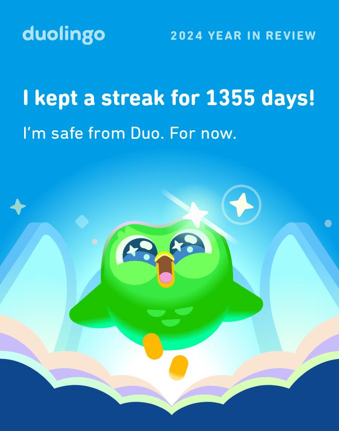 LovvoldH's tweet photo. Are you safe from Duo this year? #Duolingo365 https://t.co/FNO4BS9Agp