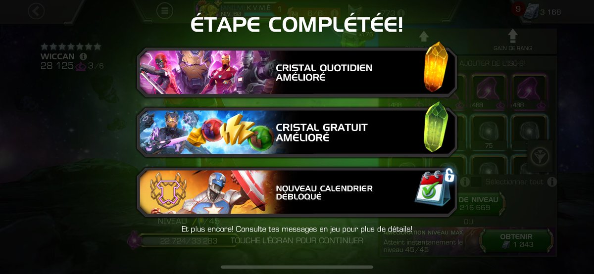 GUYS, I DID IT! 
Wiccan finally ranked up to Rank 3 which makes me a Valiant ! 🥳
Such a step up for my acc. 🆙⬆️
#MCOC