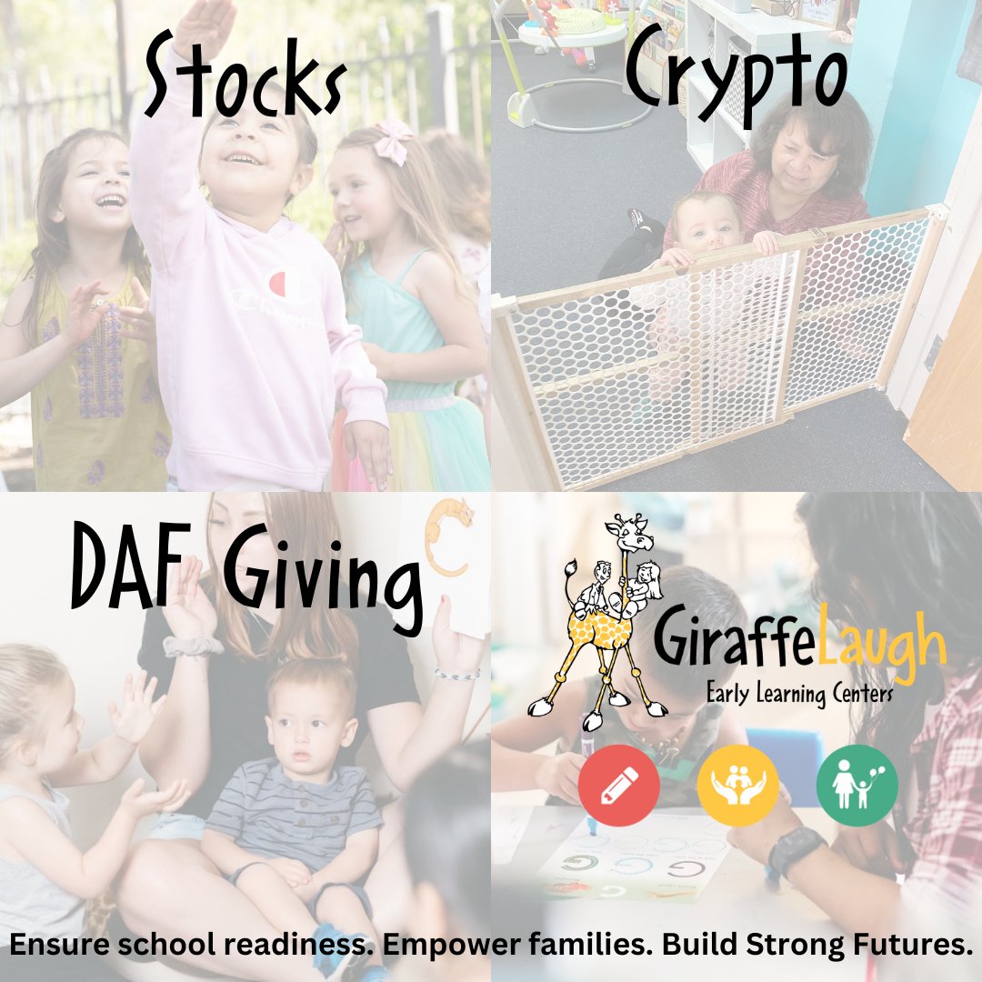 giraffelaugh's tweet photo. Tomorrow is #GivingTuesday and #CryptoGivingTuesday ! Did you know Giraffe Laugh accepts stocks, cryptocurrency, and DAFs? Help us ensure school readiness, empower families, and build strong futures tomorrow! https://t.co/oQCXKXqJNv