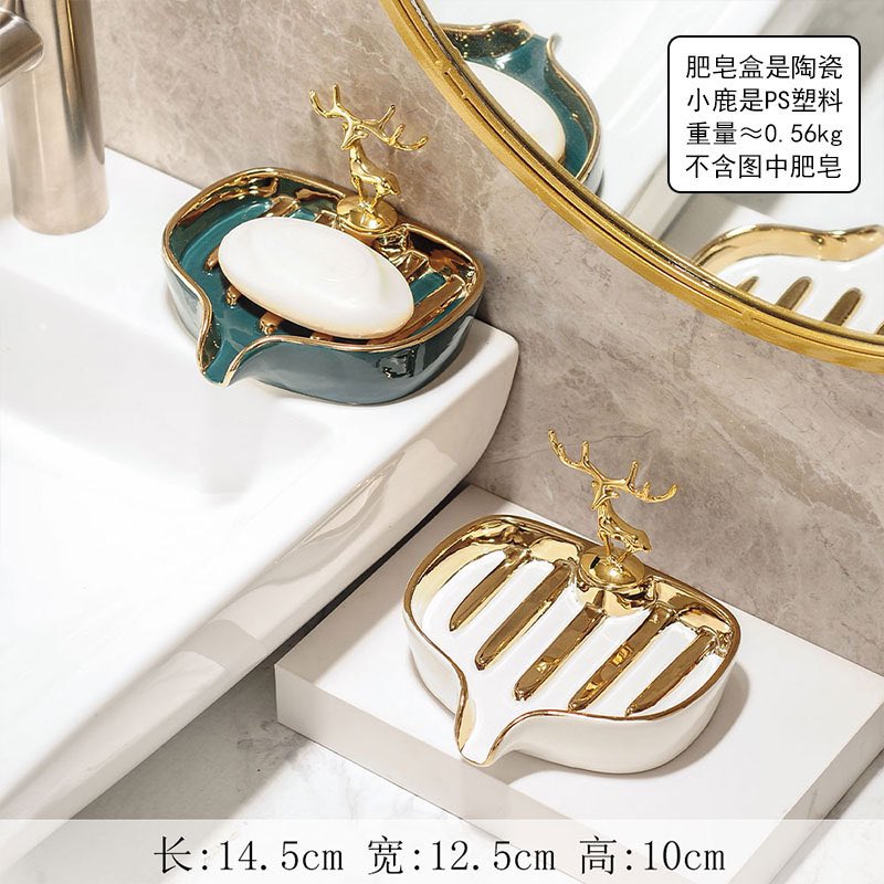 Golden Deer Self-Draining Soap Holder - $45 - DM to Buy