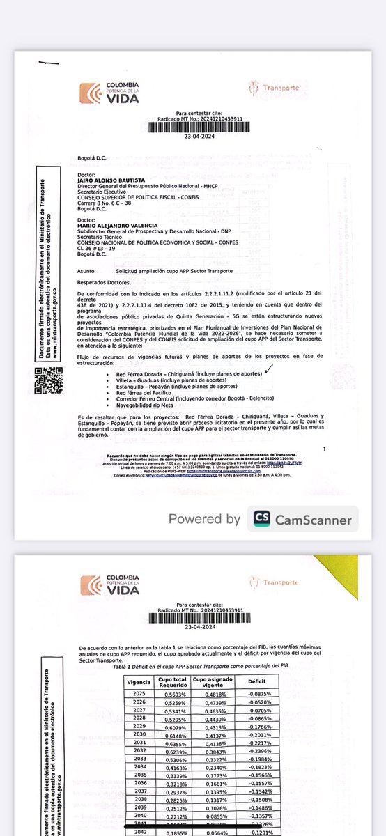 juandpenuelac's tweet photo. Proyecto #Estanquillo #Popayan  SIN CUPO APP!

Hoy @MinHacienda RATIFICA que 9 mayo/24 proyecto NO fue considerado x #Confis y que desde esa fecha (7 meses), NO HAY NUEVA SOLICITUD AMPLIAR CUPO sector transporte x  @MinTransporteCo @Maria_Constanz_ 

ASÍ inició LICITACIÓN?? https://t.co/cPRUd8t6Kv