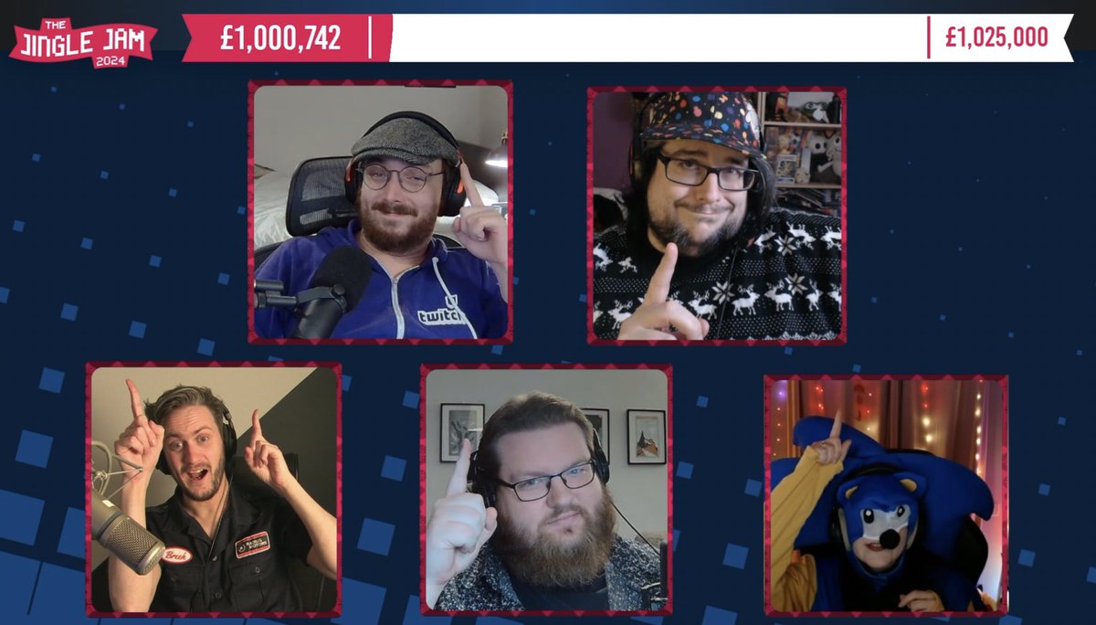WE’VE ALL RAISED ONE MILLION POUNDS FOR THE JINGLE JAM! 

Thank you SO MUCH chat (and Protessional Strem, of course)! 🧡