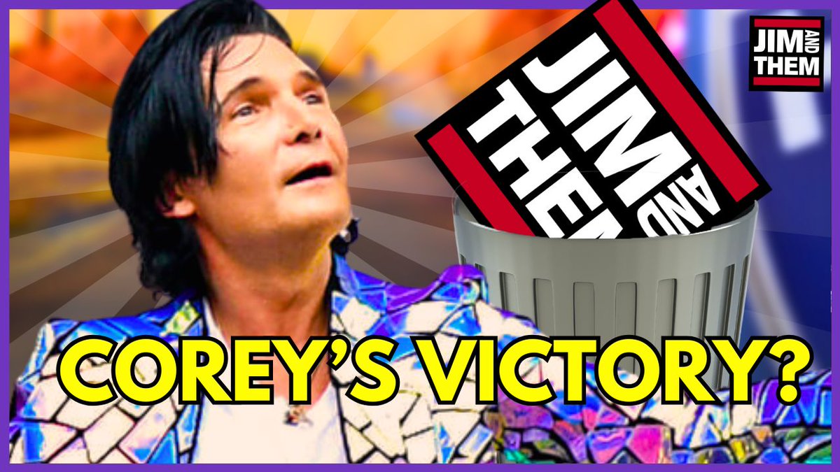 jimandthem's tweet photo. Has Corey Feldman Defeated Jim and Them? Possibly. 
While we try to get our channel back, add our old channel that is currently streaming here: https://t.co/BZAvcjx7ym
And help spread the word! https://t.co/a5b1ExRJEK