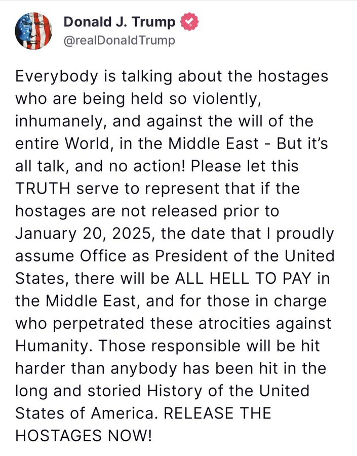 NaomiLitvin's tweet photo. Trump will #Free the hostages https://t.co/B0MU9ZMci1