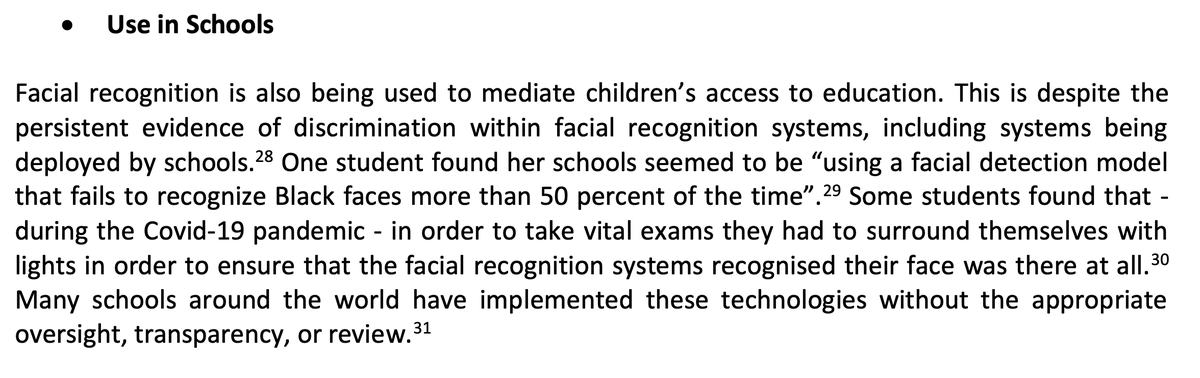 Linkletter's tweet photo. Privacy International (@privacyint) submitted a report to the United Nations Special Rapporteur on Racism. They blew the whistle on Proctorio's facial detection algorithm and its harms. #Proctorio

Link: https://t.co/2Cx29aiCkL https://t.co/PvRSvOyvJR