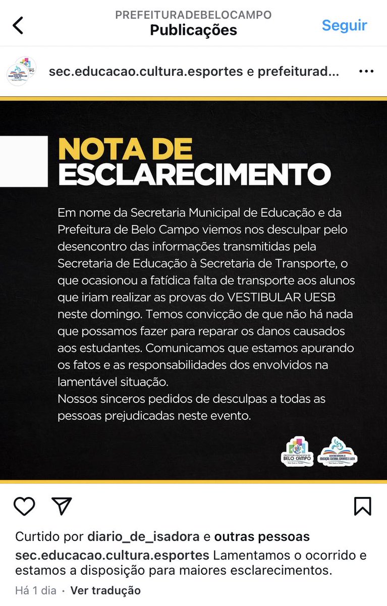 joilson_bomfim's tweet photo. Descaso com a educação! Diversos candidatos deixaram de realizar o vestibular da UESB em Vitória da Conquista porque a prefeitura de Belo Campo/BA PROMETEU levar, mas não cumpriu. Para os pobres a disputa vai além da concorrência https://t.co/fLIsBLep7r