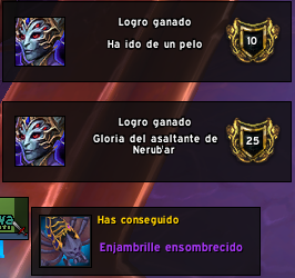 TercioViejo_Wow's tweet image. Cómo echábamos de menos una noche de logros!! Gloria del Asaltante de Nerub'ar!! Y cucada de montura de regalo 😍!! #Worldofwarcraft #TheWarWithin #DunModr #ElTercioViejo