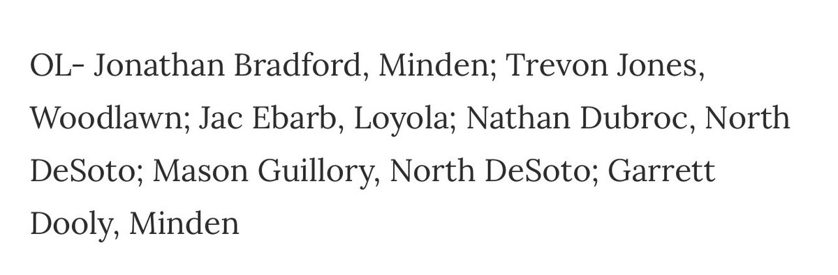 JonathanBRAD59's tweet photo. Nonthing but a blessing to be 1st team all district🙏🏾 #godspeed @MindenFB @coachJB_318 @318Sports @MaxPreps @LAFBReport @RecruitLouisian @PrepRedzoneLA @coachgrigsby318 https://t.co/zsm0mbpwJQ