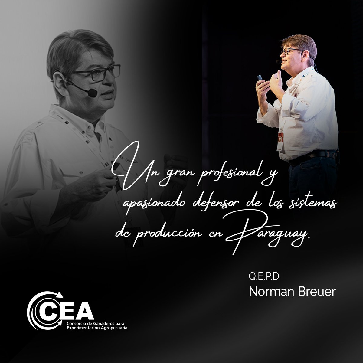 Hoy despedimos con profundo pesar a Norman Breuer, quien deja una huella imborrable en quienes tuvimos el privilegio de escucharlo y aprender de él.

Acompañamos con afecto a su familia y seres queridos en este momento de dolor.