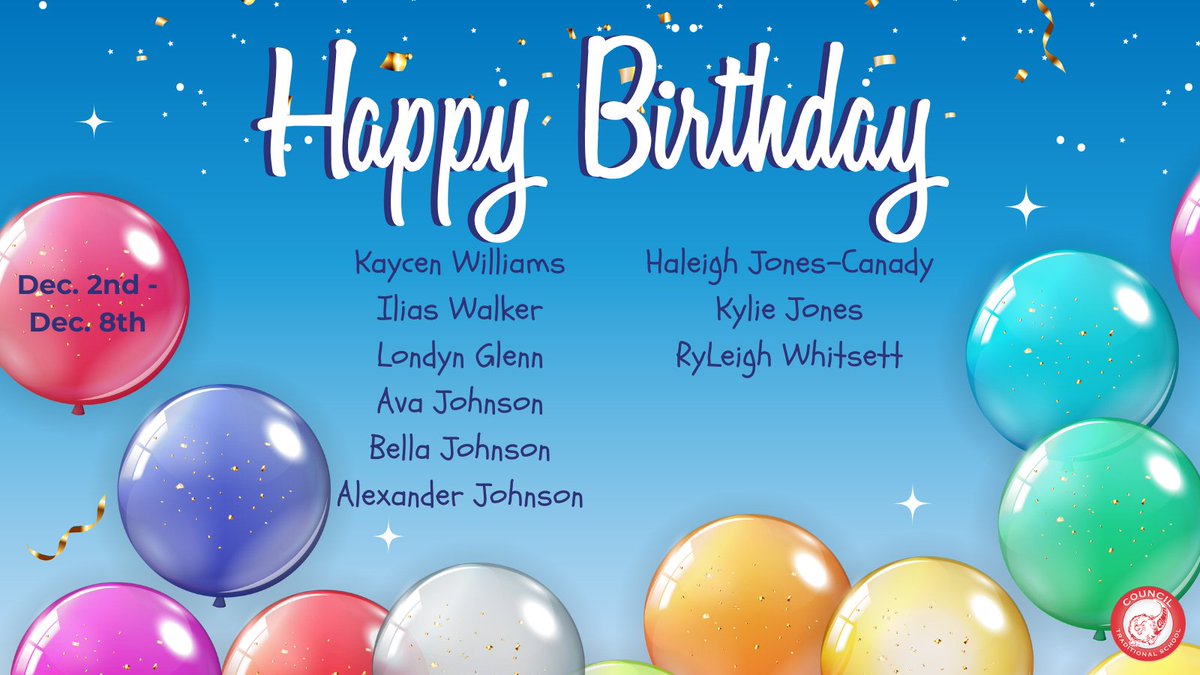 CouncilComets's tweet photo. Happy Birthday students!!! #GrowingGREATNESS #LearningLeading #councilcomets https://t.co/Cd2hUEfEHS