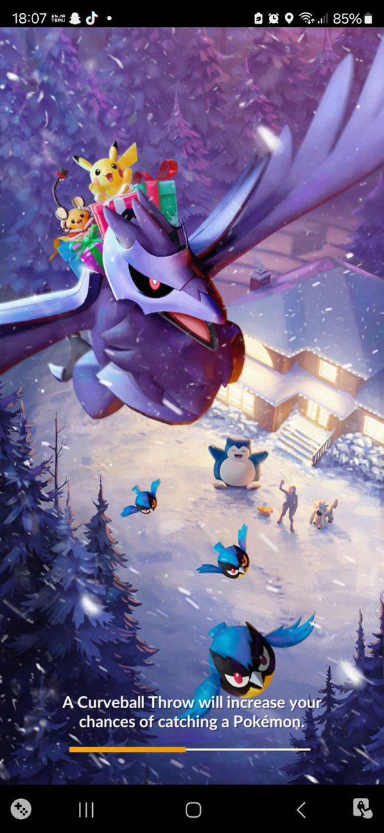 PokeGoScotland's tweet photo. Such a nice background 🌨🌨🌙✈️

#PokemonGO #Pokemon https://t.co/Cge7CoeM8T