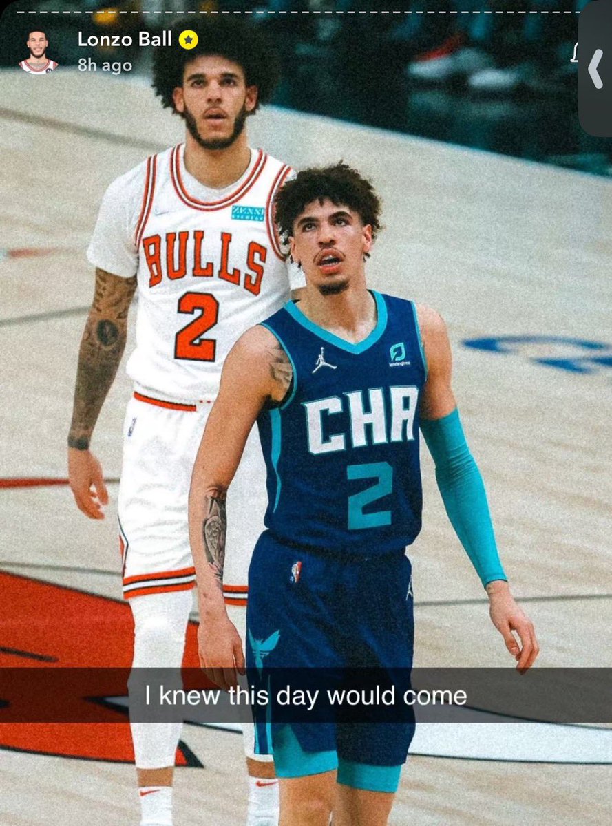 Meloleague's tweet photo. Lonzo Ball on SnapChat:

“I knew this day would come” https://t.co/Mfj5dAGsye