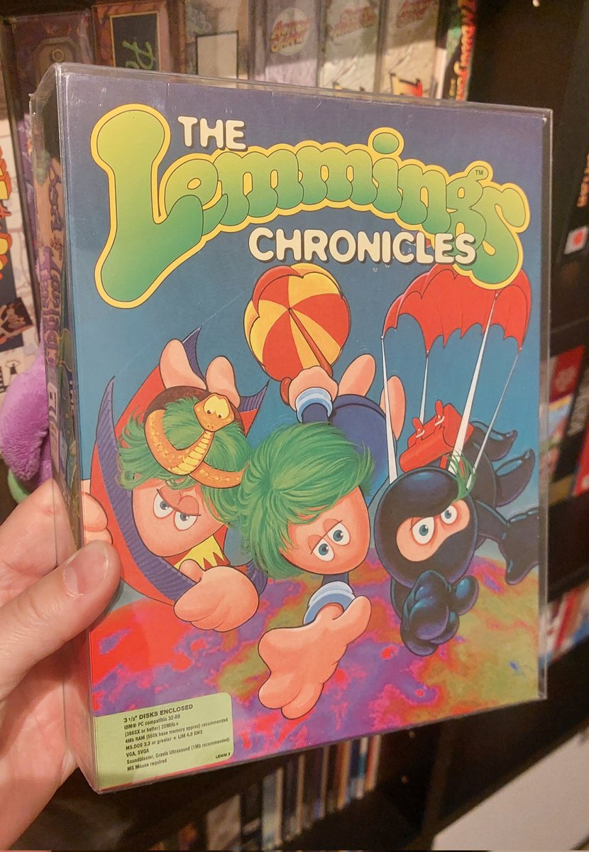 This week, I got my hands on a real highlight for collectors and  #DOSgaming fans: the US version of 'The Lemmings Chronicles' in the rare 3.5" floppy disk edition!