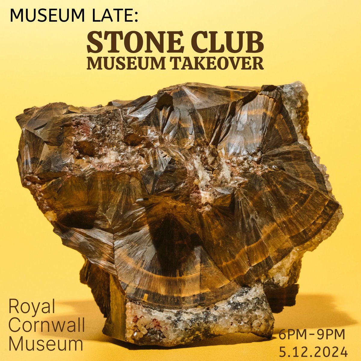 the_stone_club's tweet photo. On Thursday we’re headed to @Cornwall_Museum for a whole evening of events celebrating their new mineral gallery.

We will have talks, conversation and storytelling, films and live music from @angelcakepie 

In short it’s going to be MAGIC.

https://t.co/mrQDGL6lTu https://t.co/FGaSZAoF3E