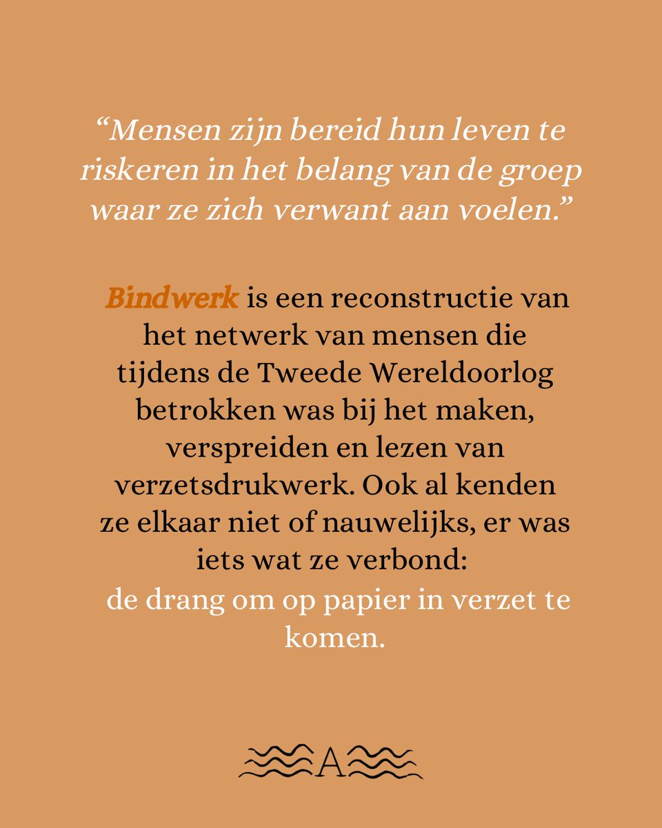 📚 Nog even wachten en dan komt er een nieuw boek uit bij Armorica: ‘Bindwerk’ van Annabel Zwagemaker. Annabel is neerlandica en boekwetenschapper en heeft aan de UvA onderzoek gedaan naar verzetsdrukwerk in Nederland ten tijde van de Tweede Wereldoorlog.