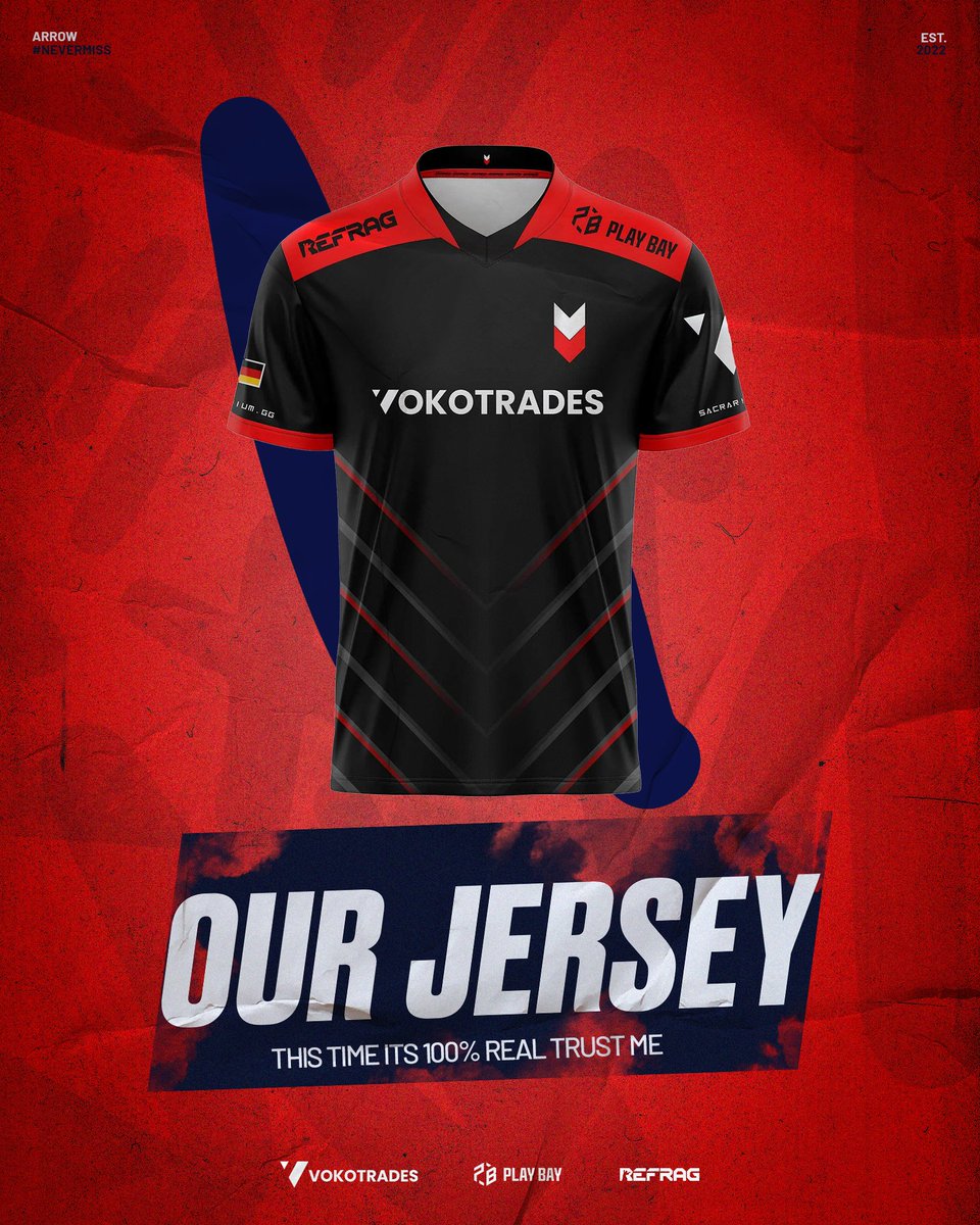 Finally here - our new jersey! 🔥🏹

Want one? No problem! I also have a link to our shop!😎

🏪team-arrow.gg/Apparel

#NEVERMISS
