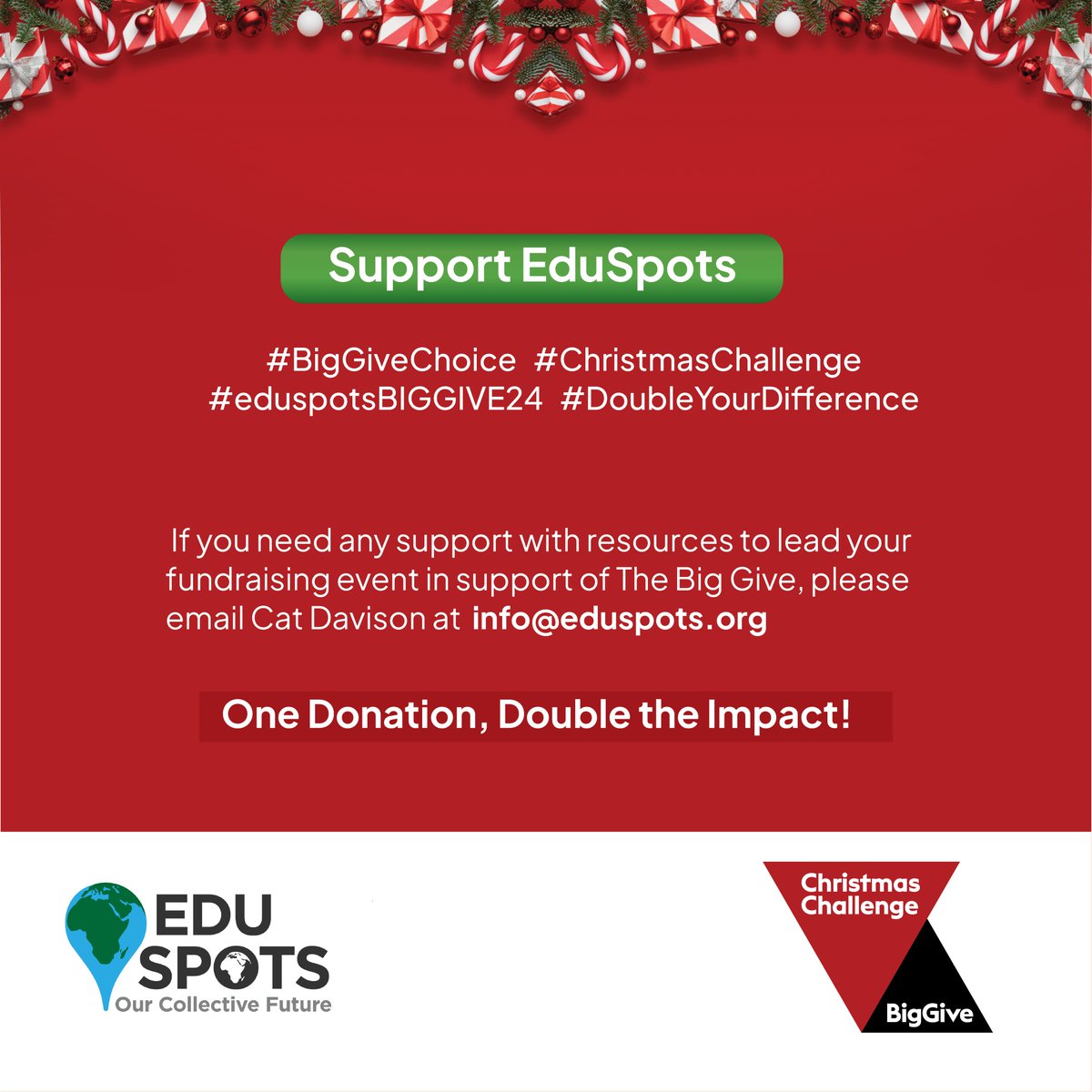 eduspots's tweet photo. We've got answers to your FAQs about The Big Give Christmas Challenge! 🎄✨
What else would you like to know? Drop your questions in the comments below 👇—we're here to help!
The countdown is on! ⏳💻

#TheBigGive #ChristmasChallenge #DigitalEquity #DoubleYourDifference https://t.co/AZve1FdV3S